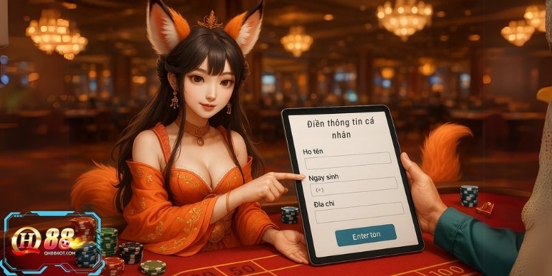 Điền thông tin cá nhân chính xác giúp tài khoản QH88 an toàn ngay từ bước đầu.