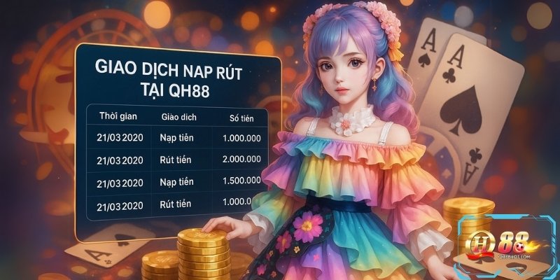 Giao dịch tại QH88 luôn rõ ràng, chuẩn chỉ, giúp người chơi yên tâm khi nạp rút tiền thật.