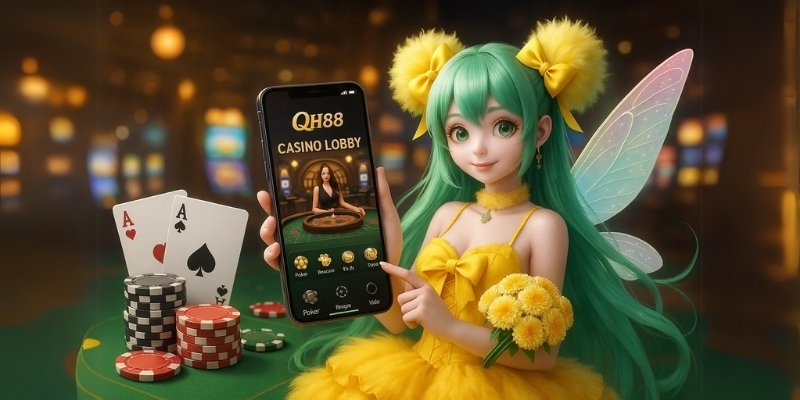 Giao diện QH88 trên app, tốc độ siêu mượt, chuyển kèo chỉ bằng một chạm.
