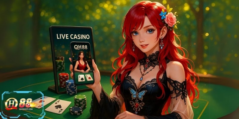 Dễ dàng truy cập Live Casino QH88 mọi lúc mọi nơi với giao diện tối ưu, thao tác nhanh gọn.