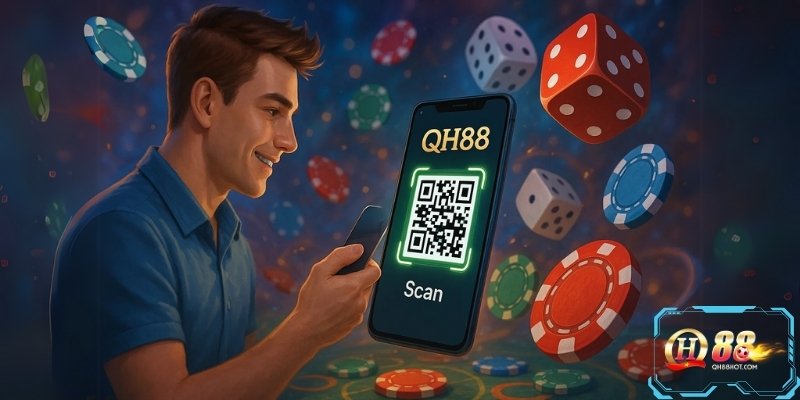 Quét mã QR – Nạp tiền QH88 siêu nhanh, hiện đại chỉ với một lần chạm.