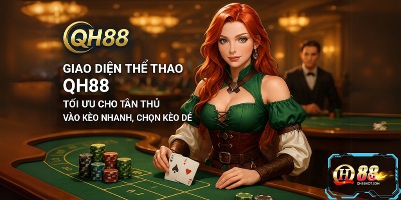 Giao diện thể thao QH88 thiết kế tối ưu, giúp tân thủ vào kèo nhanh, chọn kèo dễ.
